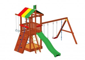 Деревянные детские площадки - Игровой комплекс Джунгли 4М