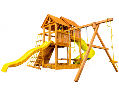 Детские игровые комплексы PLAYGARDEN - Игровая площадка "SkyFort Deluxe"с горкой и горкой-трубой
