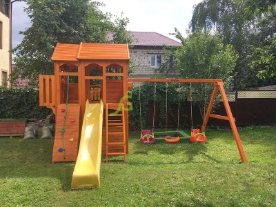Детские площадки с домиком - Детская площадка для дачи "Клубный домик 3"
