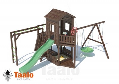 Детские игровые площадки TAALO из лиственницы - Серия С2 модель 2, детская игровая - спортивная конструкция