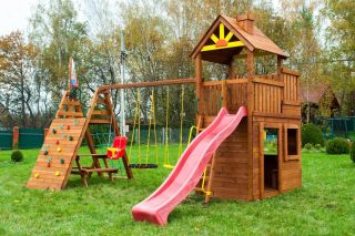 Детские площадки с домиком - Детская площадка Крепость