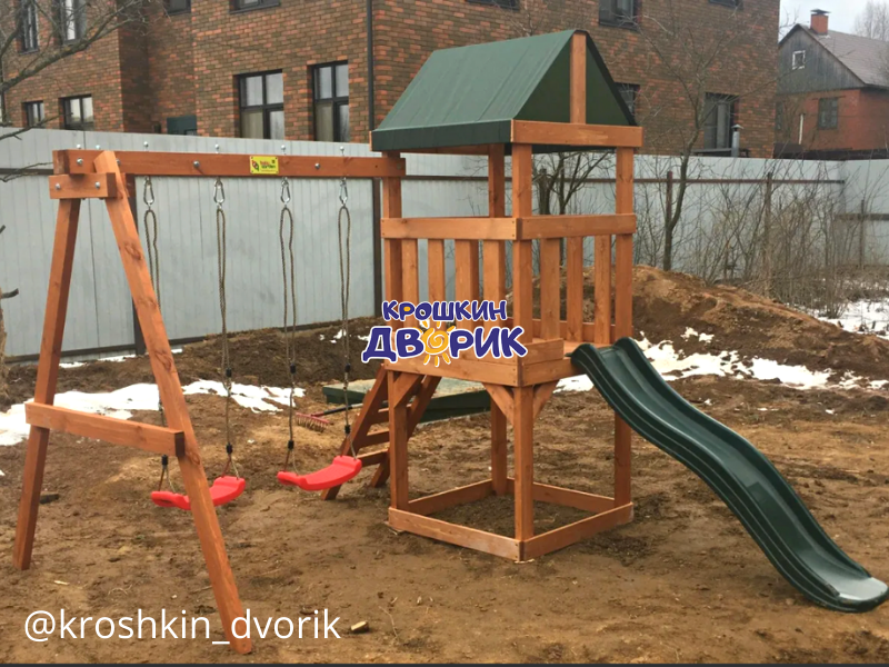 Детский игровой комплекс BABYGARDEN 1 с горкой 175см