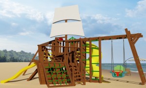 Уличные игровые комплексы для дачи - Детская площадка Яхта (принцесса моря 4)