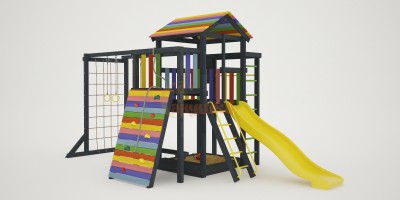 Уличные игровые комплексы для дачи - Детская площадка САВУШКА 4 (BLACK EDITION)