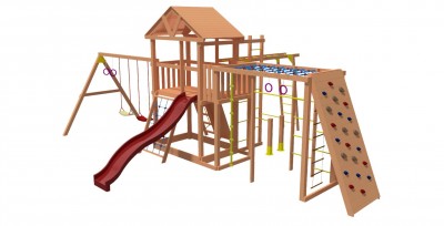 Игровые комплексы Домовенок - Детская деревянная площадка Максон 4
