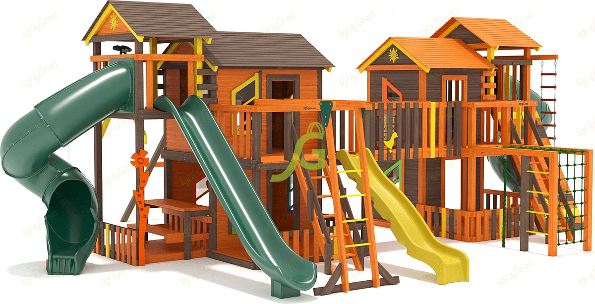 Детские площадки ИграГрад - Детская деревянная площадка "IgraGrad Домик 7 мод.1"